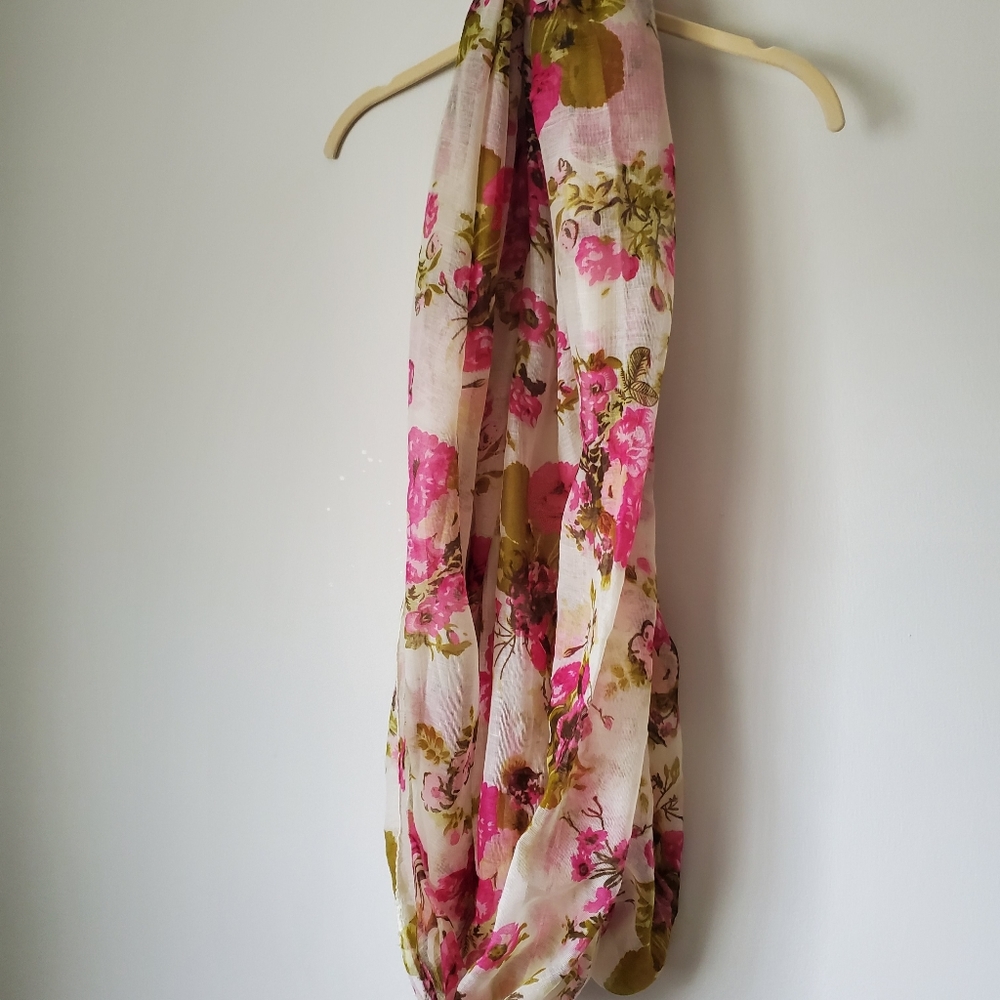 Floral infinity scarf